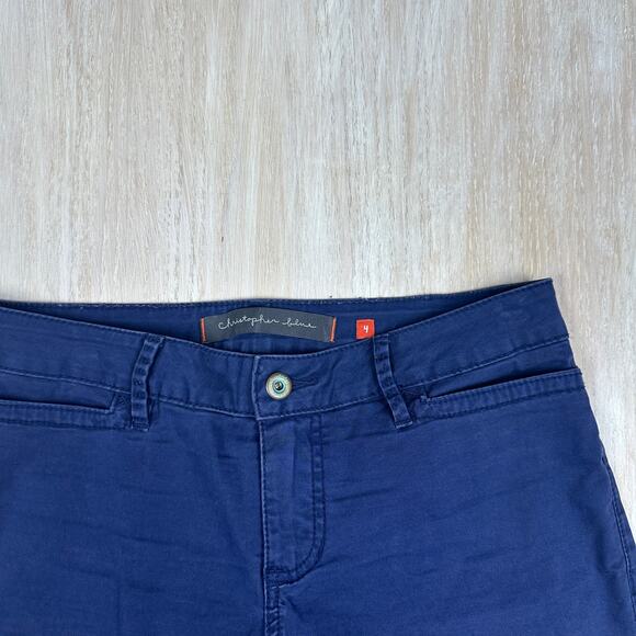 Christopher Blue Mari Mid Rise Straight Leg Casual Cargo Y2K Trouser Pants 4 - Picture 3 of 16